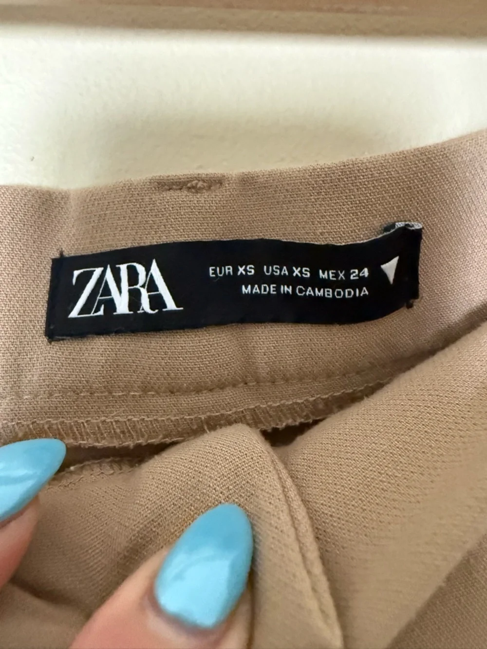 Zara Wide Leg Camel Trousers